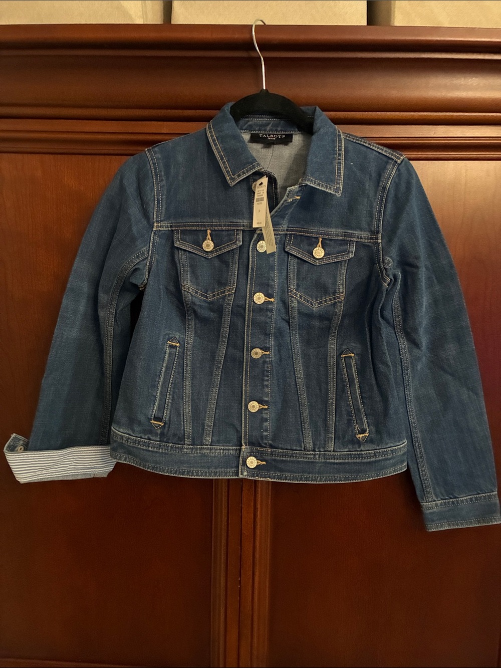 Talbots Women's Medium Blue Denim Trucker Jacket